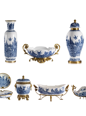 欧式客厅纯铜摆件奢华美式法式