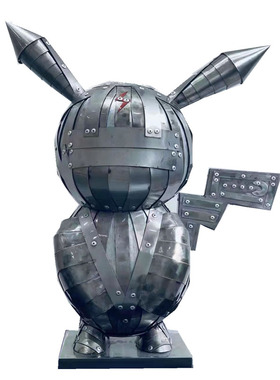 工业风动物皮卡丘摆件地铁庭院