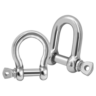 304不锈钢D型卸扣弓型环扣小U型扣钢丝绳锁链条国标U形马蹄形卸扣