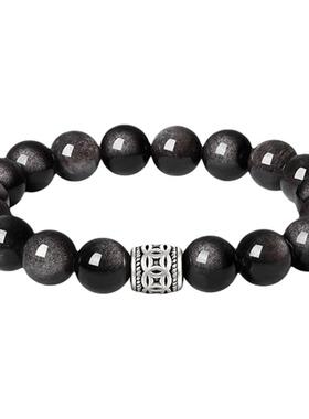 【生日礼物】周大生黑曜石手串男