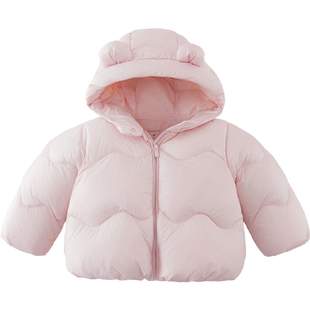 [超柔超软]马克珍妮女童小熊耳朵防泼水保暖羽绒服宝宝冬装551708