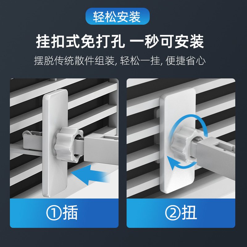 跨境中央空调出风口挡风板遮风吹机风管遥控导风直百叶挡板转移防