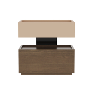 智能实木床头柜保险箱一体家用卧室简约带锁轻奢高级感小型保险柜