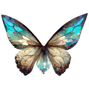 【月色星象】蝴蝶防水纹身贴【天蓝之恋】现货