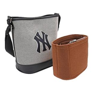 适用MLB托特包内胆包化妆包中包收纳包毛毡大容量水桶包内衬包撑
