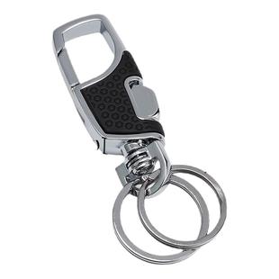 简约钥匙扣挂件男女网红摩托车精致合金汽车钥匙链情侣锁匙扣双环