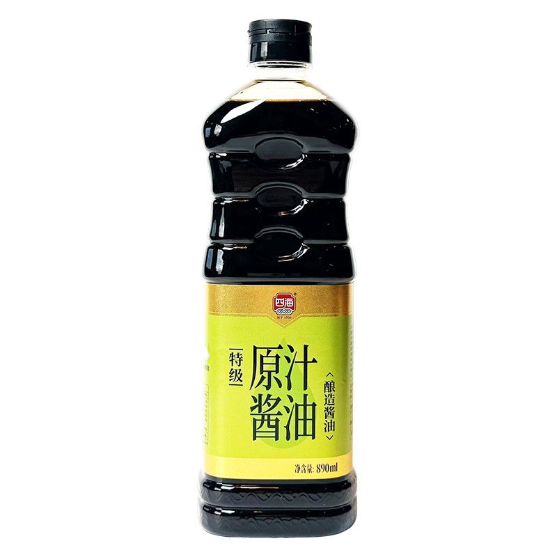 四海原汁酱油特级原汁瓶装家用生抽调味品威海特级酿造890ML