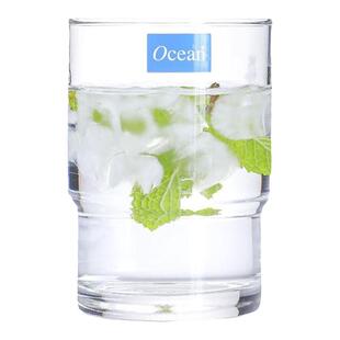 Ocean透明可叠耐热玻璃果汁水杯酒店洗漱口杯浴室情侣刷牙杯245ml