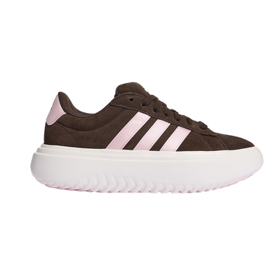 adidas阿迪达斯网球风厚底板鞋秋冬女GRAND COURT运动鞋 KI5137