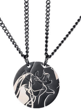 POYO情侣INS钛钢吊坠礼物拼图