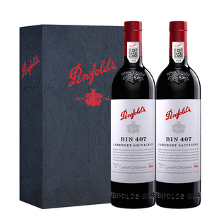 奔富红酒礼盒BIN407/389/128/798/28/707澳洲进口官方行货750ml*2