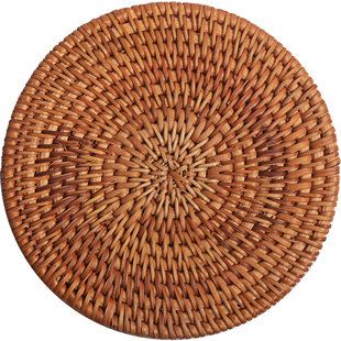 越南藤编杯垫套装茶垫杯托茶道茶具铁壶锅垫隔热垫养壶垫紫砂壶托