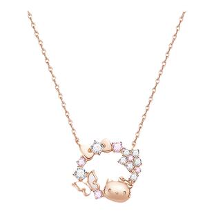 正港ZGOxHellokitty蝴蝶花环项链女款纯银三丽鸥18岁女生生日礼物