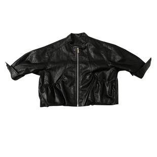 女童皮衣外套春秋2026新款儿童洋气春装宝宝时髦休闲春季夹克上衣