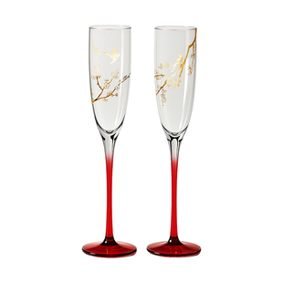 新婚礼物送新人闺蜜结婚敬酒高脚香槟杯轻奢高档实用香薰酒杯礼盒