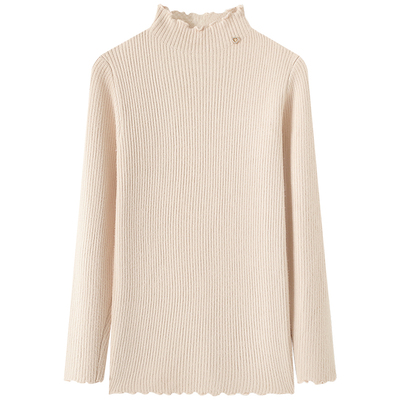 慕兔内搭半高领长袖针织衫