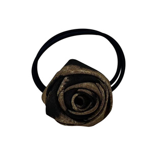 豹纹系穿搭天菜~玫瑰花朵发圈头饰高弹扎头发饰头绳韩国头饰头花