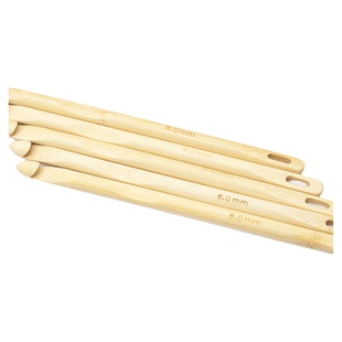 锁线绣wooden locker hook手工diy钩编织实木钩针4mm+6mm+8mm套装