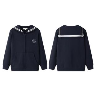 东京岁时记jk绀色海军领开春外套款长袖水手服早春外套女士新款