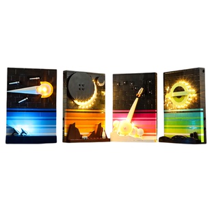 YB灯饰适用乐高IDEAS 21340太空时代故事童话立体明信片LED灯光组