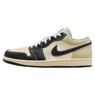 球鞋家 Air Jordan 1 AJ1米黑男子低帮休闲复古篮球鞋 HQ3437-101