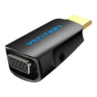 威迅hdmi转vja转接头vga线转换器vda带音频迷你mini电脑笔记本