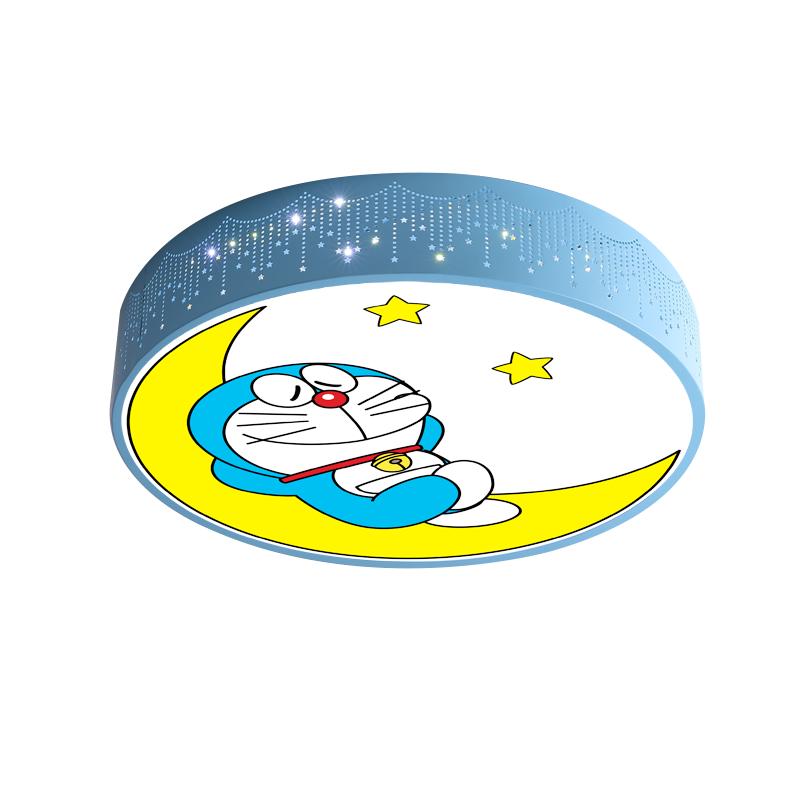 哆啦A梦创意铁艺儿童房灯护眼卧室灯叮当猫智能遥控led儿童吸顶灯