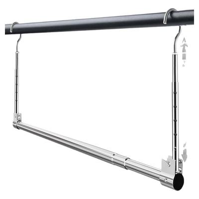 家用阳台伸缩晾衣杆升降晾衣架吊挂不锈钢免打孔晒被子神器凉衣捍