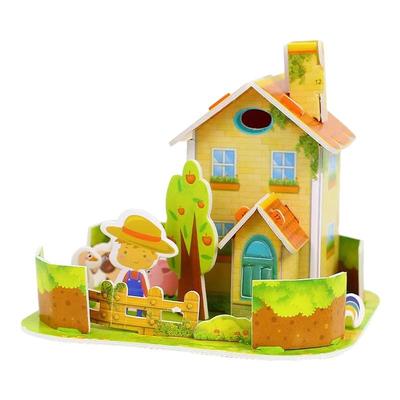 儿童立体3d拼图房子建筑积木玩具