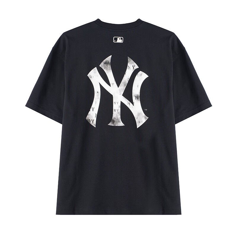 MLB情侣NY大LOGO凉感透气短袖T恤