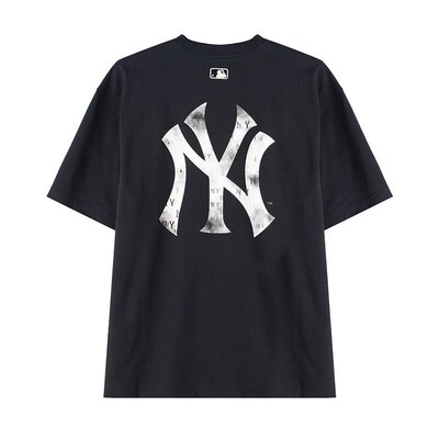 MLB情侣NY大LOGO凉感透气短袖T恤