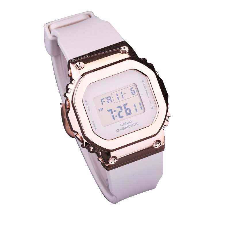 卡西欧40周年限定 G-SHOCK限定金属小方块手表女 GM-S5600 GM5600