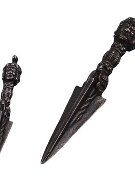 藏式金刚撅铁制复古普巴三面