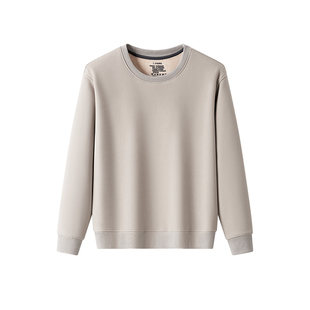 红豆男装加绒毛衣2025秋冬含蚕丝青中年多色百搭卫衣圆领针织衫