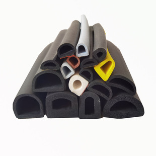 三元乙丙橡胶条电箱机柜D型空实心带胶自粘发泡海绵半圆形密封条