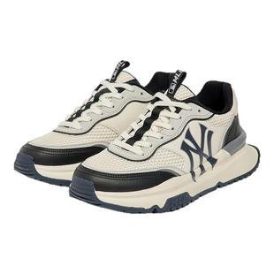 MLB官方女鞋冬季低帮运动鞋复古休闲鞋网面跑步鞋厚底显高老爹鞋