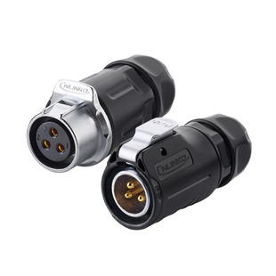 凌科LP20电源线快速连接器3芯2 4 5 9 12芯防水航空插头公母对接