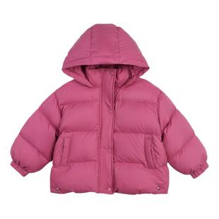 小o爸女婴童 幼儿羽绒服女宝宝2025冬季新婴儿加厚保暖白鸭绒外套