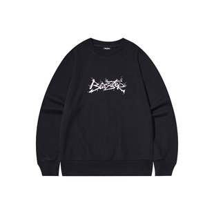 BEASTER潮流大鬼脸印花图案圆领卫衣男美式休闲重磅趣味新款上衣