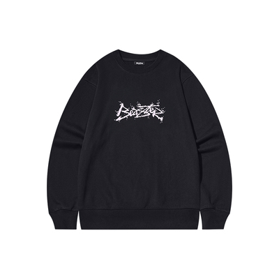 BEASTER大鬼脸印花图案圆领卫衣