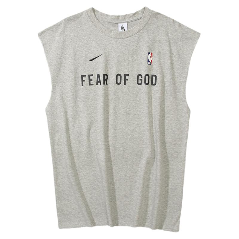 FEAR OF GODFOG联名高街夏季宽松健身美式篮球运动背心男无袖坎肩