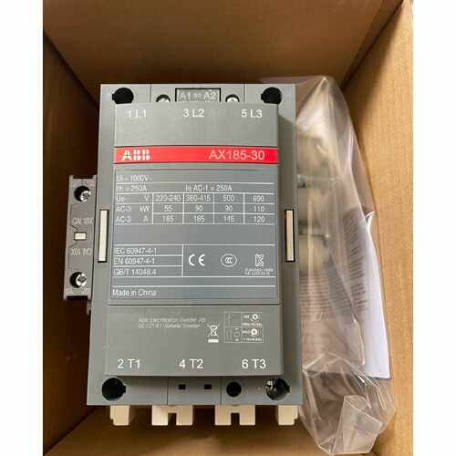 议价全新ABB AX185-30接触器，线圈电压220-240V，额定电流250A