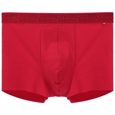 安莉芳旗下IVU男士专柜新品棉质平角裤结婚本命年红色内裤UP00073