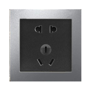 TCL罗格朗高端缎沙银开关插座套装五孔二三电源面板电脑话视86型