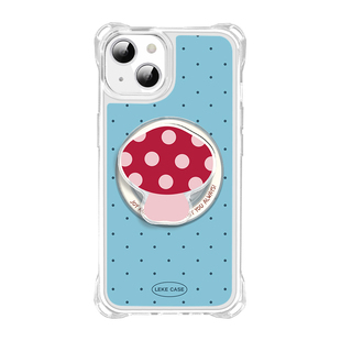 赵露思同款波点蘑菇~磁吸适用苹果17手机壳带挂绳15手腕iphone16promax四角防摔13支架14手提12带子17pro短款