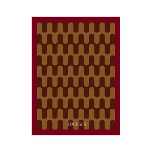 德林中古包豪斯入户门口地垫耐脏免洗高级家用皮革防滑入户门地毯