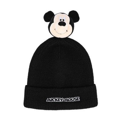 迪士尼米老鼠针织帽男女冬季加厚绒防风保暖休闲时尚运动毛线帽子
