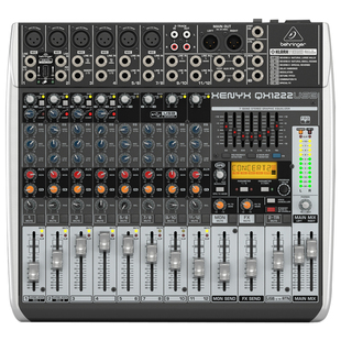 BEHRINGER/百灵达QX1222USB直播K歌专业效果12路小型调音台带声卡
