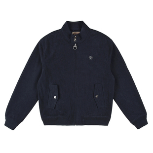 雷迪波尔男装夹克外套2025秋季新款老钱风立领干练刺绣灯芯绒上衣