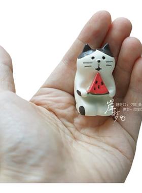 可爱风日式猫和室场景桌面装饰